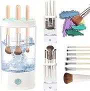 Makeup Brush Cleaner Machine Portable Usb Reusable Make Up Brush Cleaner Machine, Make Up Brush Cleaner Set For Quick Cleaning And Drying For Cleaning And Drying All Size Beauty Makeup Brushes