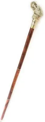 Antiqued Brass Nautical Imperiel Royal Walking Stick Divers Diving Helmet Cane