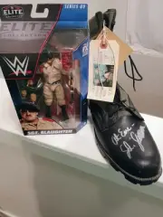 Wwe SGT. Slaughter Autograph Boot With Elite Action Figure