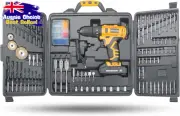 18V Cordless Drill Kit 92pc Power Tool Set Hammer Drill Bits Sockets