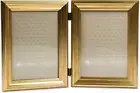 5X7 Hinged Double Sutter Burnished Gold Picture Frame
