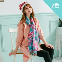 在飛比找momo購物網優惠-【Wonderland】蝴蝶飛舞100%純羊毛披肩(2色)