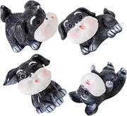 Kisangel 4Pcs Dog Figurines Realistic Tiny Puppy Statues for Garden Decor Adorable Decorative Animal for Home and Events Dog Lovers