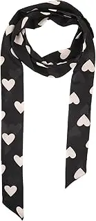 [MOBUTOFU] Women's Fabric Neck Scarf Heart Print Long Neckerchief for Women for Everyday Special Occasions