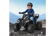 Rigo Kids Ride On Car ATV Quad Motorbike Storage Rack Electric Toys 12V Black