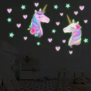 Unicorn Cute Luminous Glow In The Dark Sticker Kids Babies Rooms Home Wall Decor