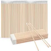 200pcs Pointed Cotton Swabs,Disposable Makeup Applicators,4in Precision Microblading Cotton Swab for Eyebrow Tattoo Beauty Make-up Nail Clean