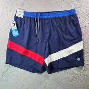 NWT Solaris Active Track Shorts Men XL Inseam 6" Athletic - No Liner Blue Red