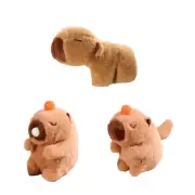 Cartoon Capybara Plush Keychain Stuffed Animal School Kids Backpack Pendant