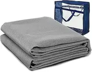 Weisshorn 5 x 2.5m Picnic Blanket, Floor Mat Outdoor Picnics Rug Camping Tarp Caravan Mesh Mats Annex Matting Ground Sheet for Hiking Travel Beach Garden, Heavy Duty UV Treated with Carry Bag Grey