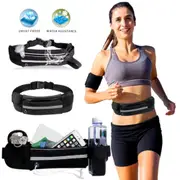 5PCS Black Sports Running Belt Travel Bag Wallet Money Fanny Pack Zip Belt