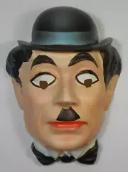 CHARLIE CHAPLIN VTG 80's 10'' COLLECTIBLE MASK HALLOWEEN PROP FROM OLD STOCK