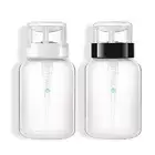 200ml Empty Nail Polish Remover Alcohol Liquid Press Pump Dispenser Bottle New