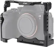 A7RV Cage, Hersmay Aluminium Full Camera Cage for Sony A7R V Mirrorless Camera Cage Support Accessories Kit Vlog Video Shooting Filmmaking Rig Stabilizer with 1/4" and 3/8" Arri Locating Hole