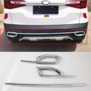 For Kia Seltos 2020-2023 Chrome Rear Bumper Moulding Cover protector Trim Guards (for: Kia)