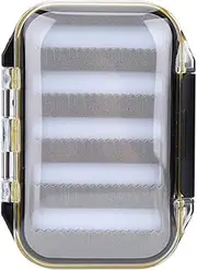 Lure Box, Fishing Lure Box, Double Side Plastic Fly Fishing Baits Box, Foam Padded Lures Holder, Fishing Lure Bait Hooks Storage Box Organizer Case Container (Black A type
