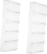HEALSOPTHY 2pcs Chip Box Tray Chip Organizer Poker Card Storage Chip Storage Case Chips Case Poker Chip Cases Chips Plate Poker Chip Rack Chips Holder Police Chip Holder Transparent Acrylic
