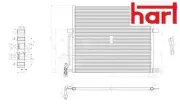 ENGINE CONDENSER AC 606 063 HART I