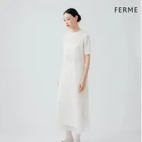 在飛比找momo購物網優惠-【CORBAN】FERME 洋裝 透膚涼感薄紗短袖長洋 女款