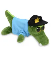 DolliBu Alligator with Big Eye Police Officer Plush with Cop Outfit - 6 Inches
