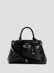 GUESS Women's Black Silvye Luxury Satchel Bag