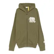 [Moncler X Mercedes-benz By Nigo] Moncler X Mercedes-benz By Nigo X Mercedes-Bens Logo-embroidered Hoodie S GREEN