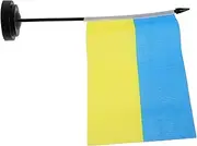 BRIGHTFUFU Ukrainian Desk Flag Mini Stick Flag with Base Elegant Table Decor for Office Home