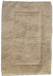 Luxury Border Cotton Bath Mat Mink