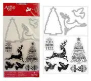 Art C Stamp and Die Set - Religious, Snowflake, Buck, Gingerbread or Tree