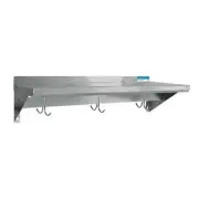 BK Resources BKWSE-1224-PR 24"Wx12"D Stainless Steel Wall Shelf