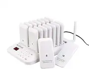 Retekess TD157 Restaurant Pager System,Pagers for Restaurants,Mute Function,1-99s Optional,Max 998 Beepers,Touch Keypad,16 Pagers, for Church,Hospital,Clinic(White)