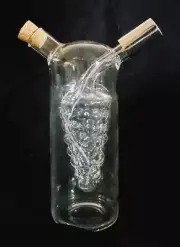 Unusual Blown Glass Oil & vinegar Glass Grape Cluster Bottle.