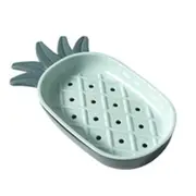 3Pcs Pineapple Shape Drain Soap Box Soap Storage Easy Clean Dishes Holder Bathroom Supply