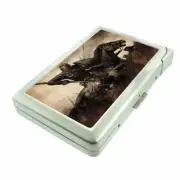 Medieval Knight D4 Cigarette Case with Built in Lighter Metal Wallet