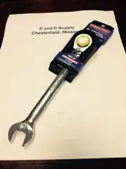 WESTWARD 3LU15 Ratcheting Combination Wrench, 15mm, ChromeVanadium