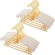 10-Pack Baby Nursery Closet Hangers Ultra-Thin Non-Slip Laundry Infant Pant Hangers for Newborn Clothes Adjustable Children Clothes Coat Hanger with Windproof Hook (Yellow)