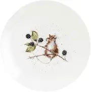 Royal Worcester Wrendale Individual 20 Centimeter Desert Coupe Plate in 4 Designs - Hare, Squirel Mouse & Duck (White Mouse Plate 20cm)