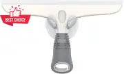 Squeegee 10 Inch Heavy Duty Window Glass Shower Car Cleaner Suction Hook White