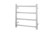 AQUAPERLA 4-Bar Heated Towel Rail - Square Bars - Brushed Nickel (W500mm x H520mm)