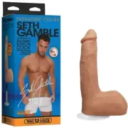 Signature Cocks Seth Gamble 8 Inch Ultraskyn Cock Removable Vac-U-Lock Suction