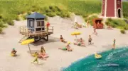 Noch 14265 HO Scale Lifeguard Tower with Shark Fin -- Laser-Cut Kit