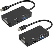2X Mini Display Port to VGA DVI Adapter Air