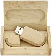 Maple Wood USB Flash Drive with Wooden Box U Disk Memory Stick Pen Drive (USB3.0/8GB)