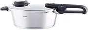[Fissler] Pressure Cooker with Steamer Insert and Tripod, Suitable for All Hob Types Including Induction, Stainless Steel, Capacity: 4.5 L, Diameter: 22 cm, Vitavit Premium