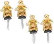 JEWEDECO 4pcs Guitar Strap Lock Guitar Strap Button Lock Pins Guitar Strap Nut Folk Strap Pin Security Strap Locks Guitar Anti-skid Buttons Bass Strap Buttons Bass Guitar Locks