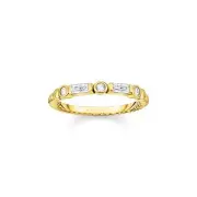 THOMAS SABO Mystic Gold And White Band Ring