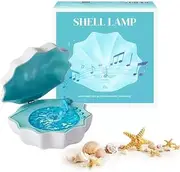 Shell Bluetooth Speaker, Shell Speaker, Waves Bluetooth Speaker with Mood Lamp, LED Seashell Small Bluetooth Speaker, Ocean Wave Projector Shell Light for Bedroom,Party