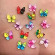 Colorful Butterfly Flatback Rhinestone - Craft Decoration Gems Rhinestone 80pcs