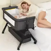 Baby Bassinet, Bedside Bassinet for Baby, 3 in 1 Bassinet Bedside Sleeper wit...