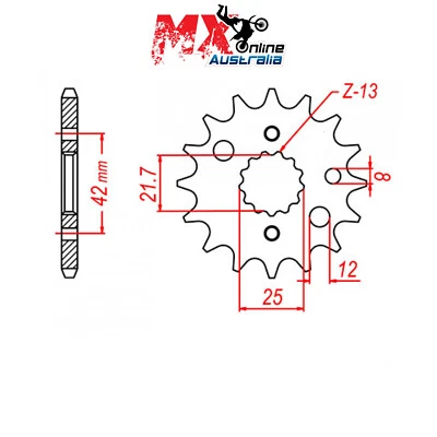 MTX Front Sprocket 14T Yamaha YZF600 Thundercat 1996-2003 10-169-14